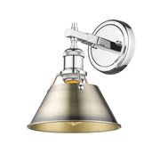 Golden - 3306-BA1 CH-AB - One Light Bath Vanity - Orwell - Chrome