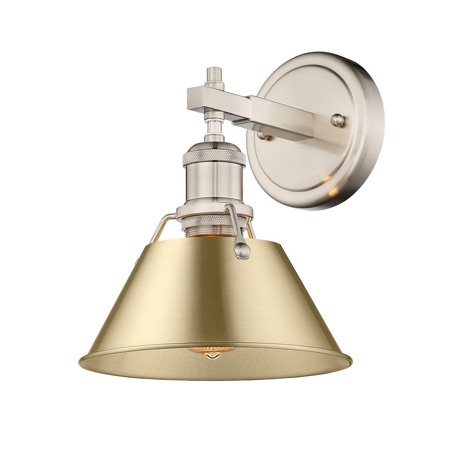 Golden - 3306-BA1 PW-BCB - One Light Bath Vanity - Orwell - Pewter
