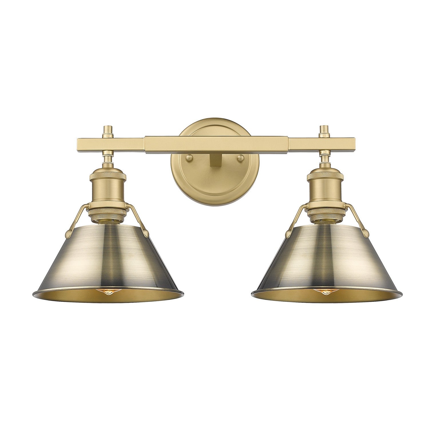 Golden - 3306-BA2 BCB-AB - Two Light Bath Vanity - Orwell - Brushed Champagne Brass
