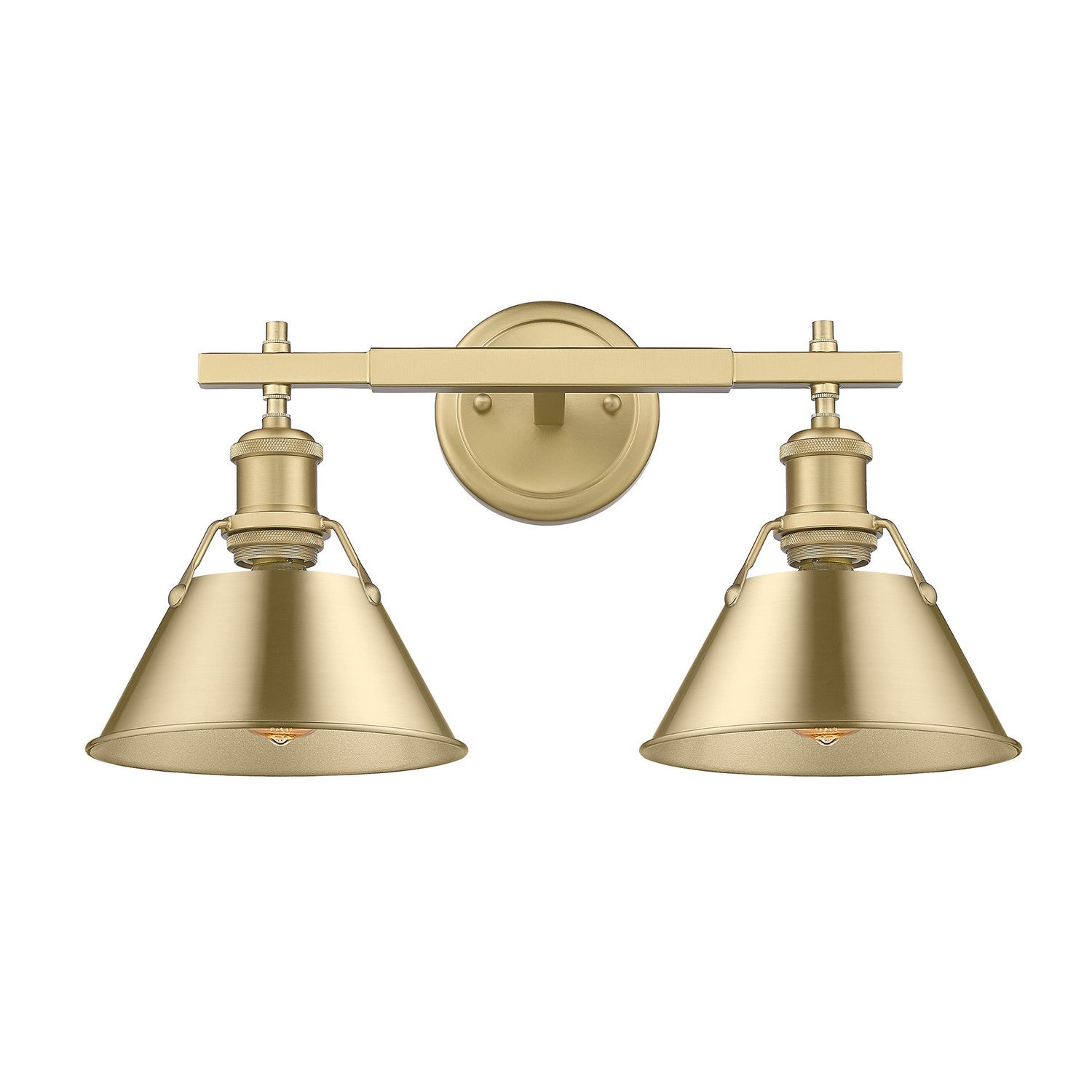 Golden - 3306-BA2 BCB-BCB - Two Light Bath Vanity - Orwell - Brushed Champagne Brass