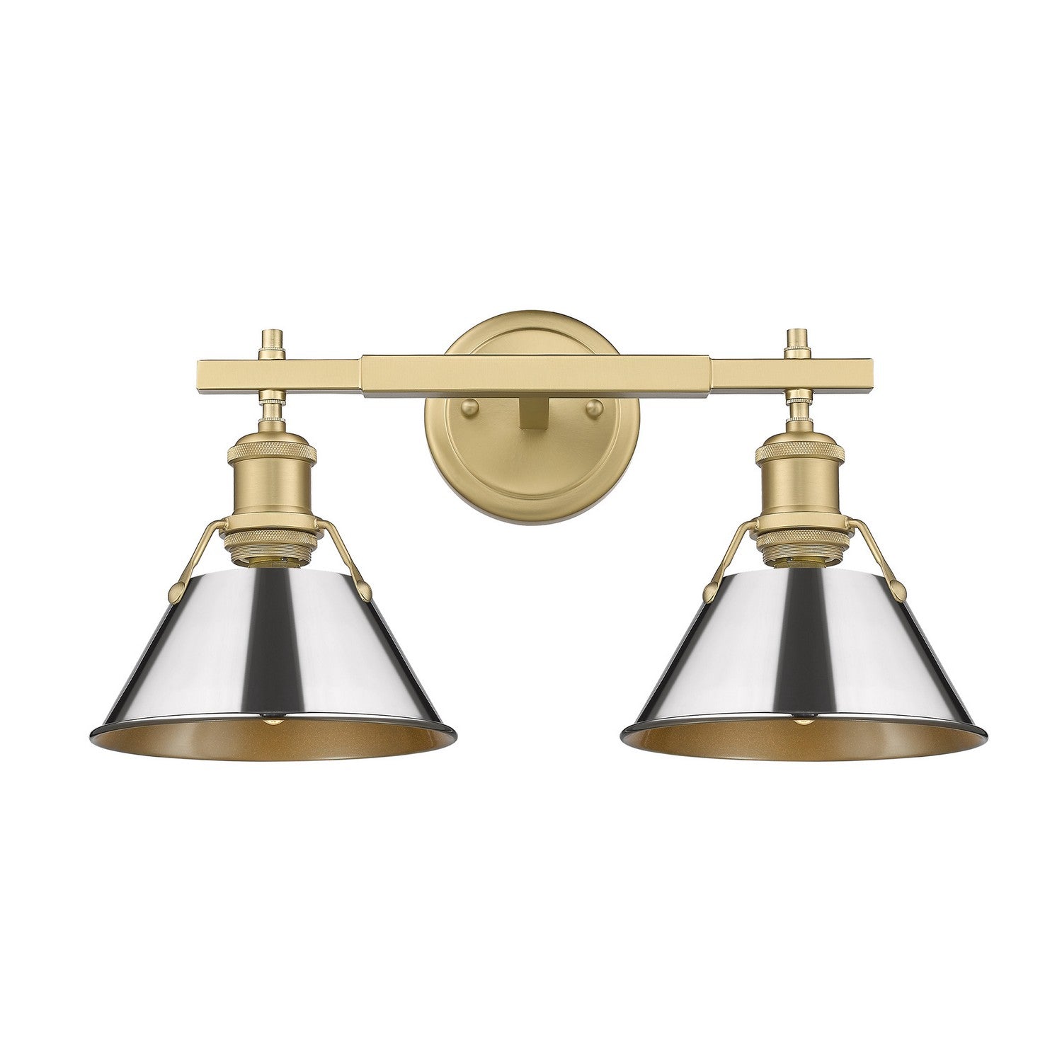 Golden - 3306-BA2 BCB-CH - Two Light Bath Vanity - Orwell - Brushed Champagne Brass
