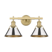 Golden - 3306-BA2 BCB-CH - Two Light Bath Vanity - Orwell - Brushed Champagne Brass
