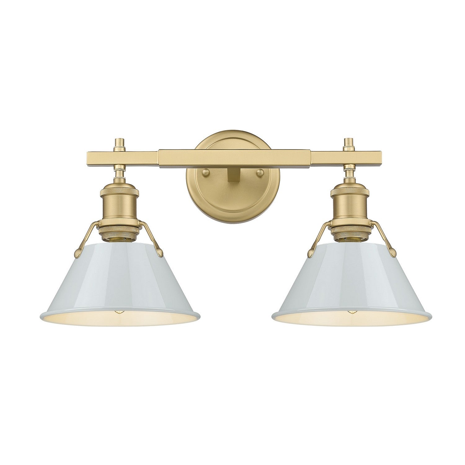 Golden - 3306-BA2 BCB-DB - Two Light Bath Vanity - Orwell - Brushed Champagne Brass
