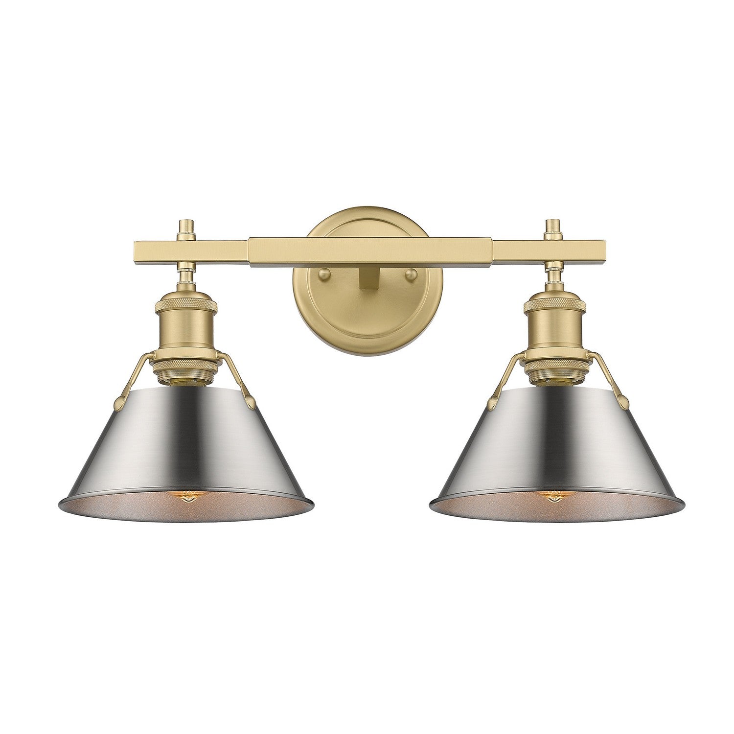 Golden - 3306-BA2 BCB-PW - Two Light Bath Vanity - Orwell - Brushed Champagne Brass