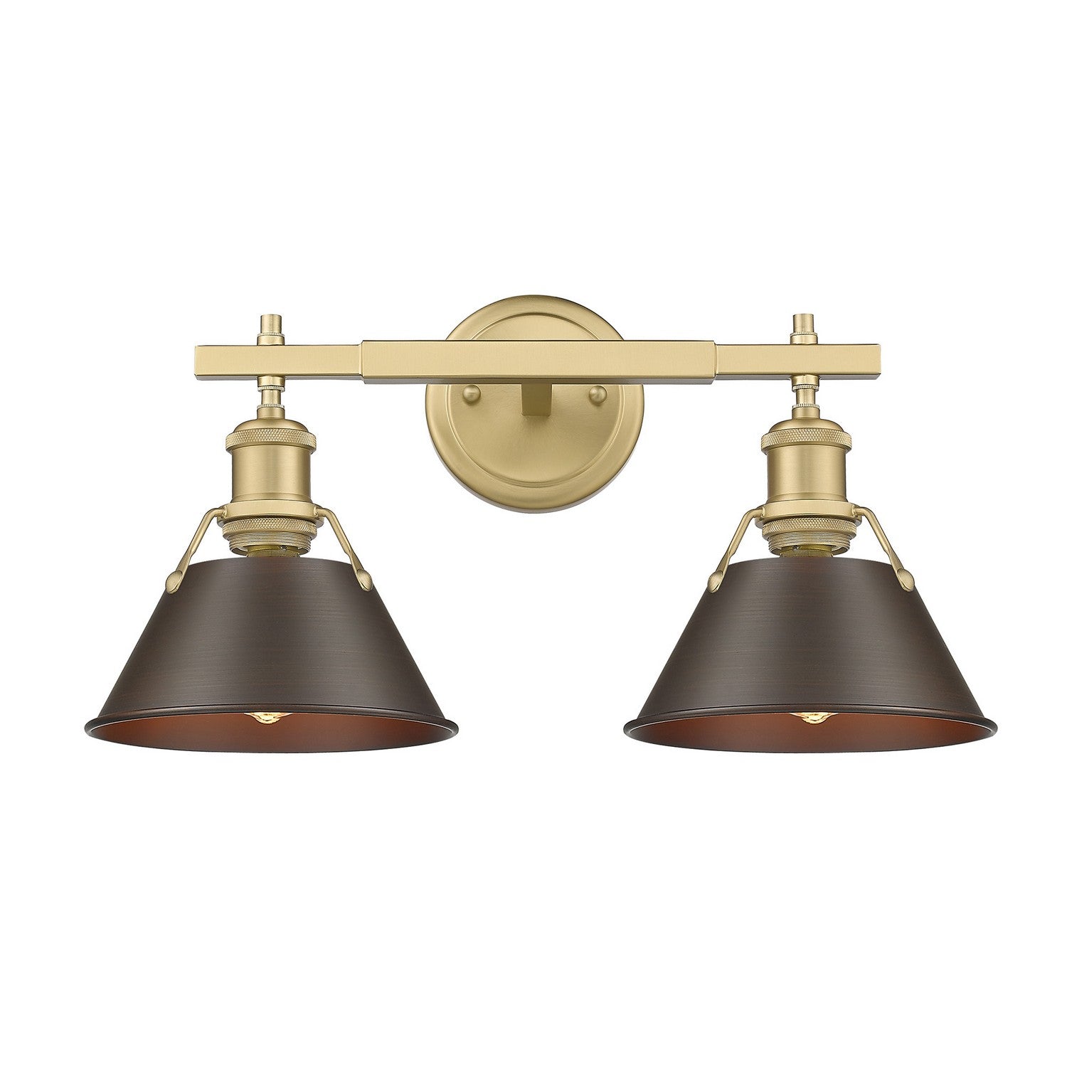 Golden - 3306-BA2 BCB-RBZ - Two Light Bath Vanity - Orwell - Brushed Champagne Brass
