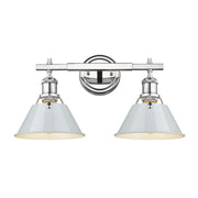 Golden - 3306-BA2 CH-DB - Two Light Bath Vanity - Orwell - Chrome