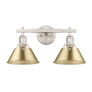 Golden - 3306-BA2 PW-BCB - Two Light Bath Vanity - Orwell - Pewter