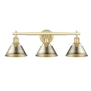 Golden - 3306-BA3 BCB-AB - Three Light Bath Vanity - Orwell - Brushed Champagne Brass