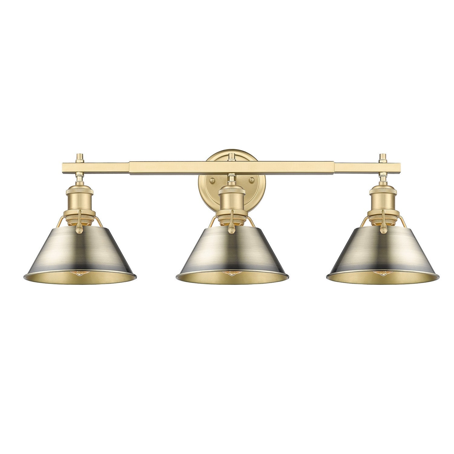 Golden - 3306-BA3 BCB-AB - Three Light Bath Vanity - Orwell - Brushed Champagne Brass