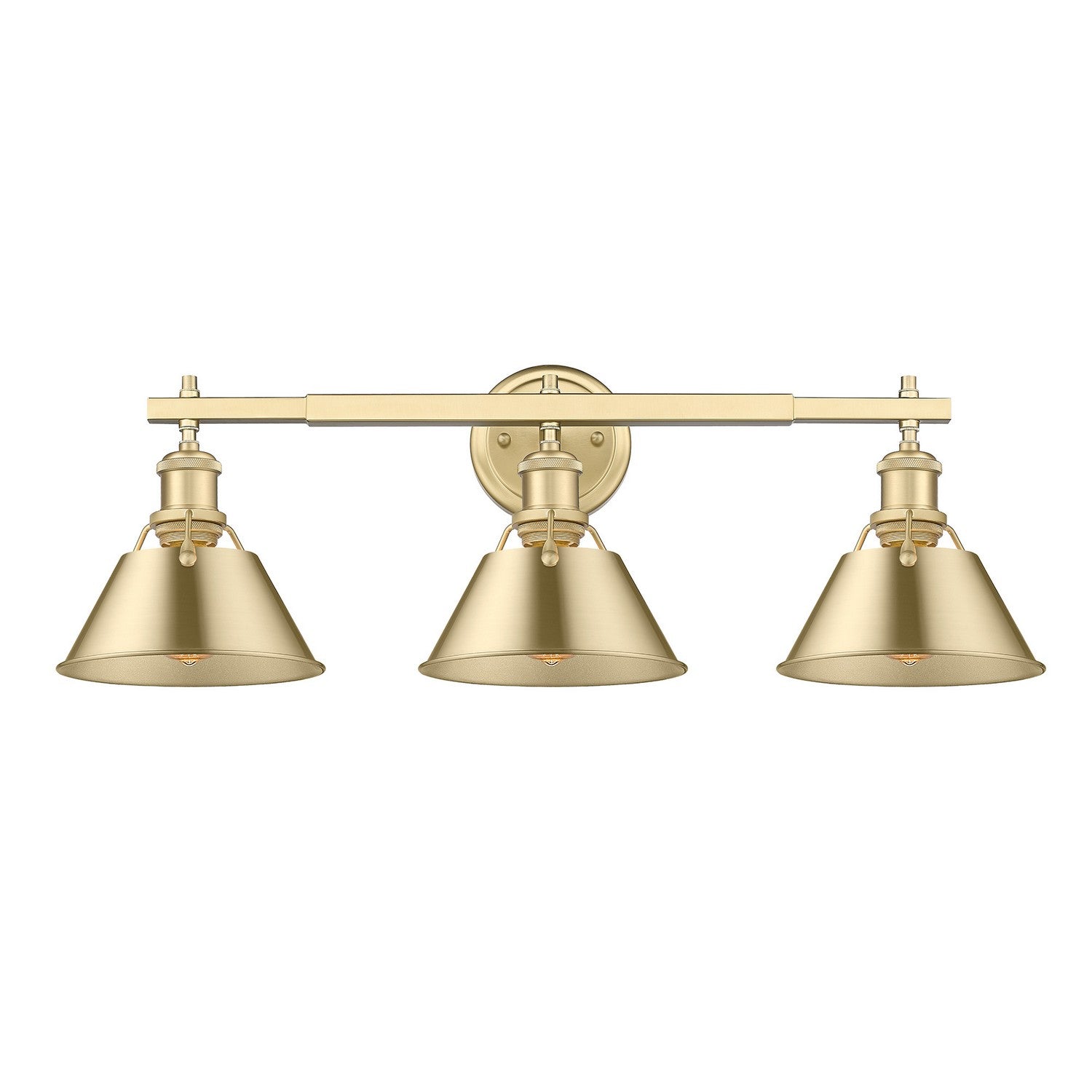 Golden - 3306-BA3 BCB-BCB - Three Light Bath Vanity - Orwell - Brushed Champagne Brass