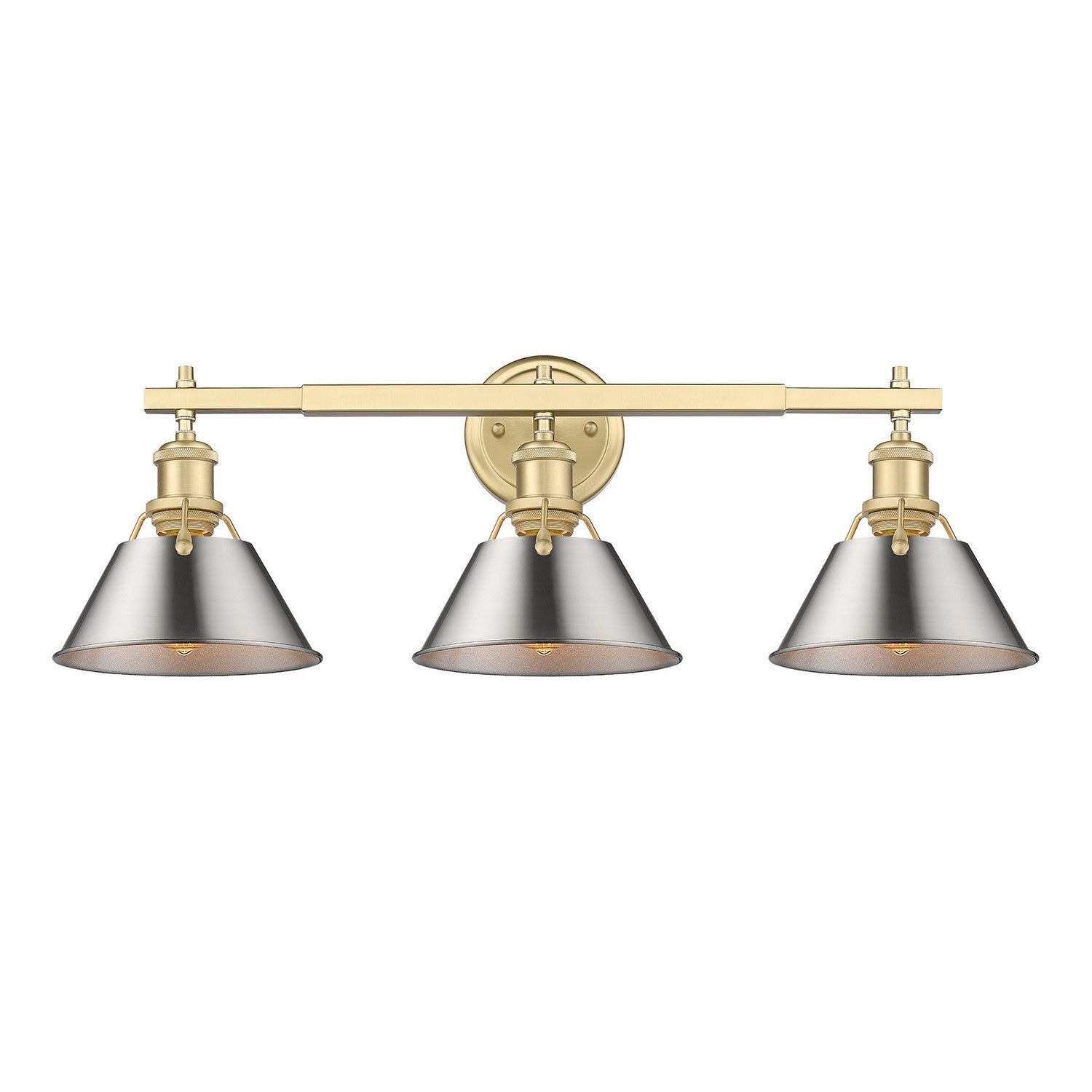 Golden - 3306-BA3 BCB-PW - Three Light Bath Vanity - Orwell - Brushed Champagne Brass