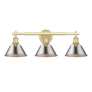 Golden - 3306-BA3 BCB-PW - Three Light Bath Vanity - Orwell - Brushed Champagne Brass