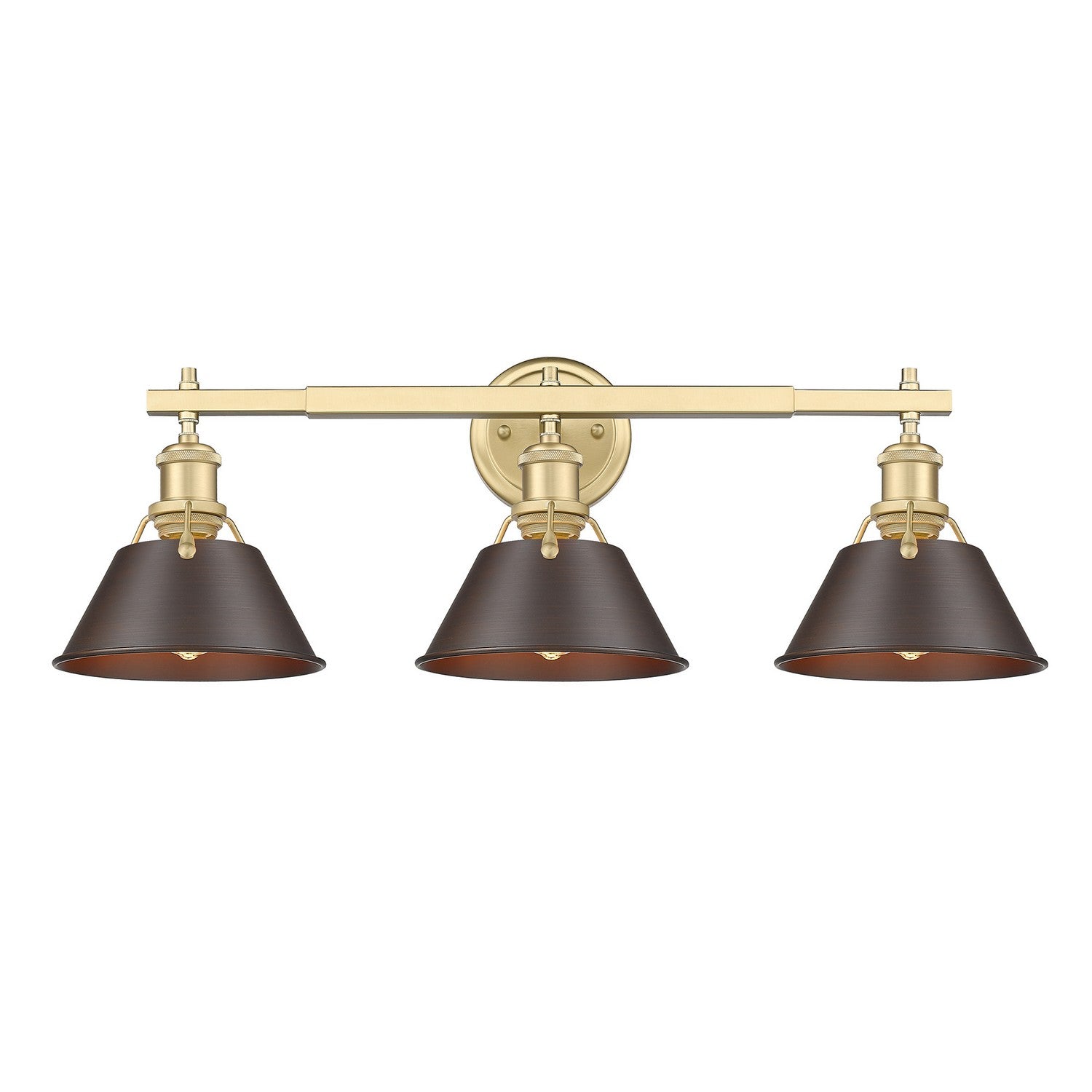 Golden - 3306-BA3 BCB-RBZ - Three Light Bath Vanity - Orwell - Brushed Champagne Brass