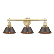 Golden - 3306-BA3 BCB-RBZ - Three Light Bath Vanity - Orwell - Brushed Champagne Brass