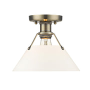 Golden - 3306-FM AB-OP - One Light Flush Mount - Orwell - Aged Brass