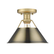 Golden - 3306-FM BCB-AB - One Light Flush Mount - Orwell - Brushed Champagne Brass