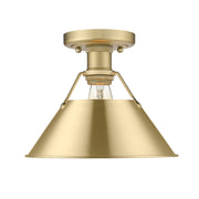 Golden - 3306-FM BCB-BCB - One Light Flush Mount - Orwell - Brushed Champagne Brass