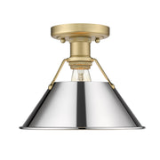 Golden - 3306-FM BCB-CH - One Light Flush Mount - Orwell - Brushed Champagne Brass