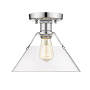 Golden - 3306-FM CH-CLR - One Light Flush Mount - Orwell - Chrome