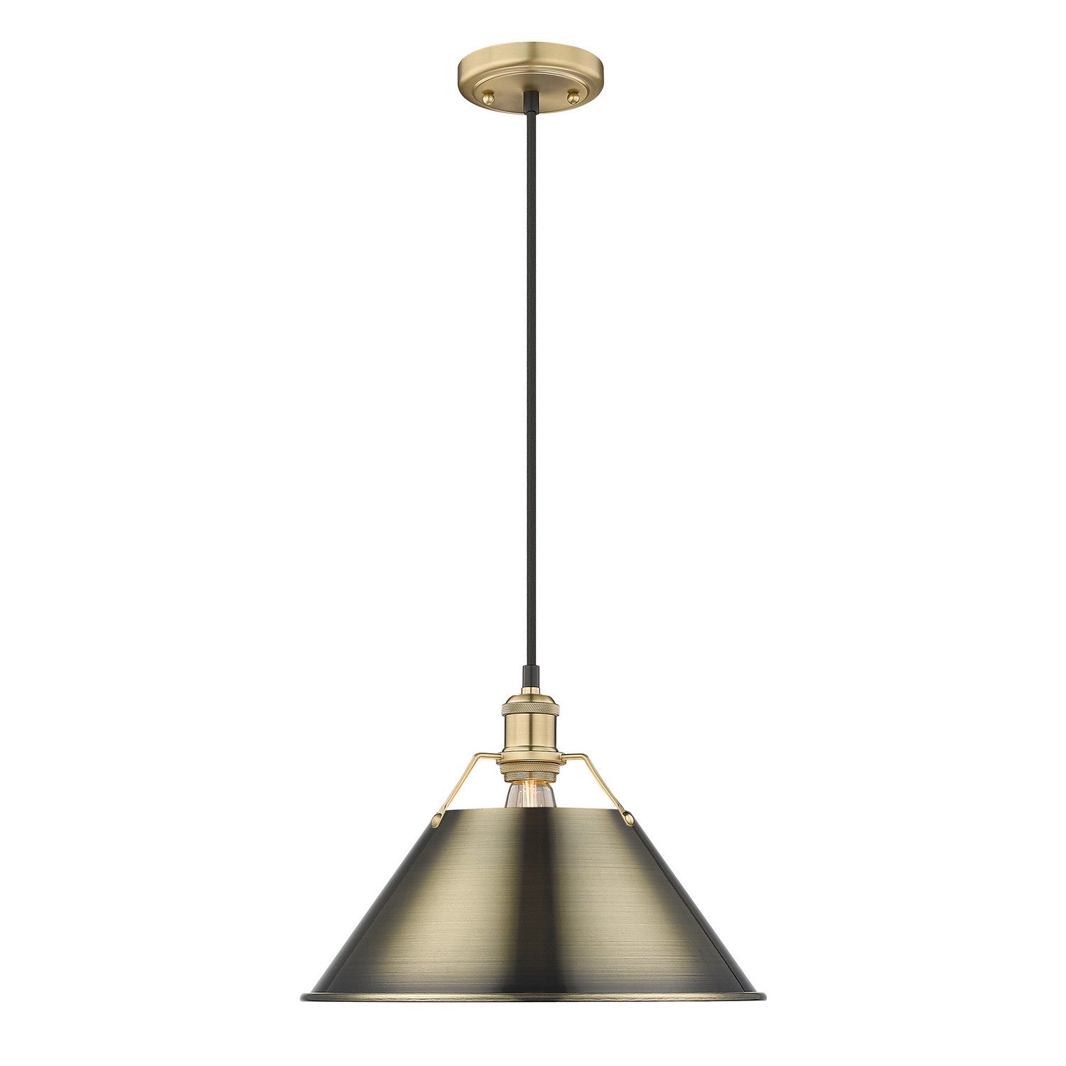 Golden - 3306-L BCB-AB - One Light Pendant - Orwell - Brushed Champagne Brass