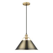 Golden - 3306-L BCB-AB - One Light Pendant - Orwell - Brushed Champagne Brass