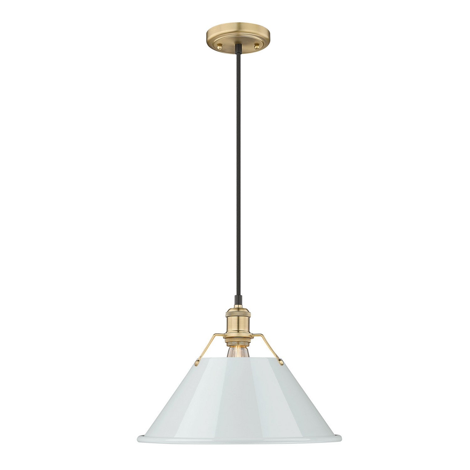 Golden - 3306-L BCB-DB - One Light Pendant - Orwell - Brushed Champagne Brass