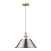 Golden - 3306-L BCB-PW - One Light Pendant - Orwell - Brushed Champagne Brass