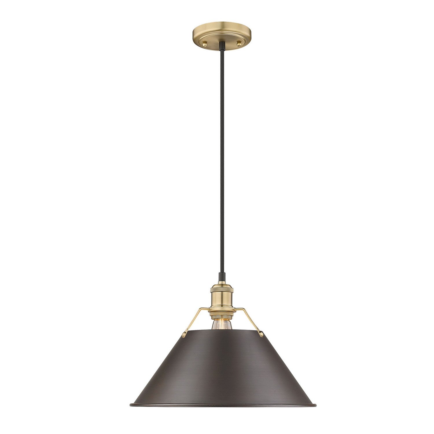 Golden - 3306-L BCB-RBZ - One Light Pendant - Orwell - Brushed Champagne Brass