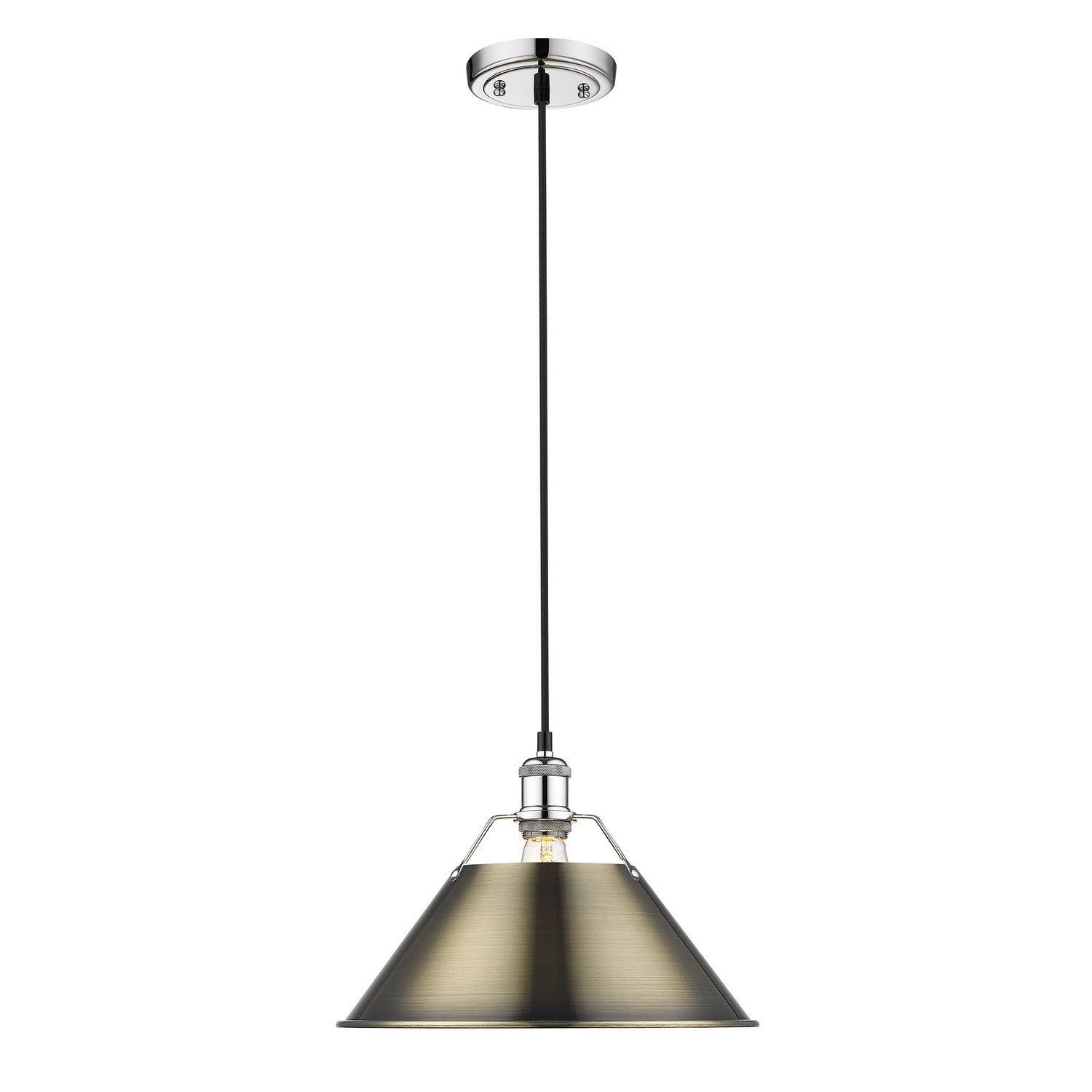 Golden - 3306-L CH-AB - One Light Pendant - Orwell - Chrome