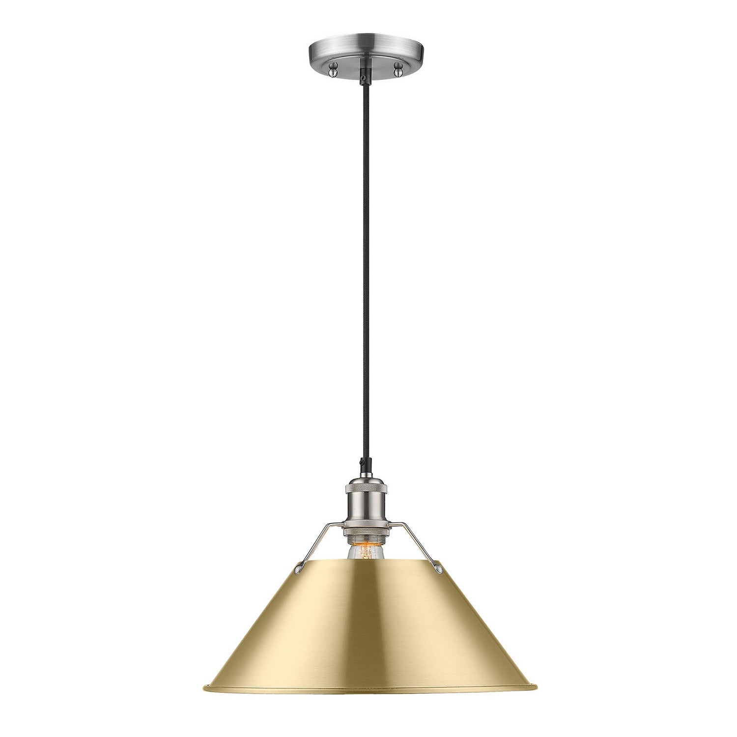Golden - 3306-L PW-BCB - One Light Pendant - Orwell - Pewter