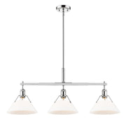 Golden - 3306-LP CH-OP - Three Light Linear Pendant - Orwell - Chrome