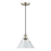 Golden - 3306-M AB-DB - One Light Pendant - Orwell - Aged Brass