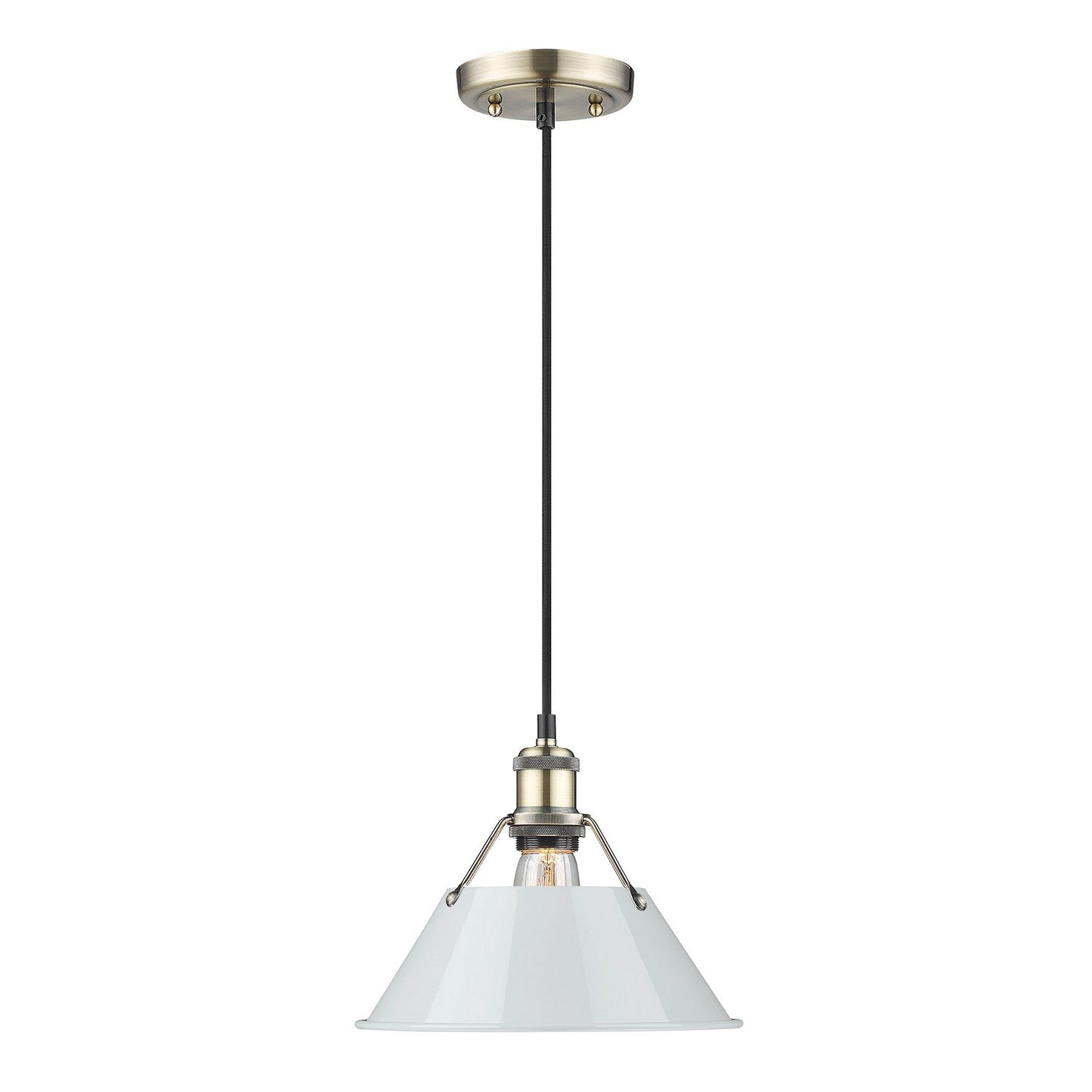 Golden - 3306-M AB-DB - One Light Pendant - Orwell - Aged Brass