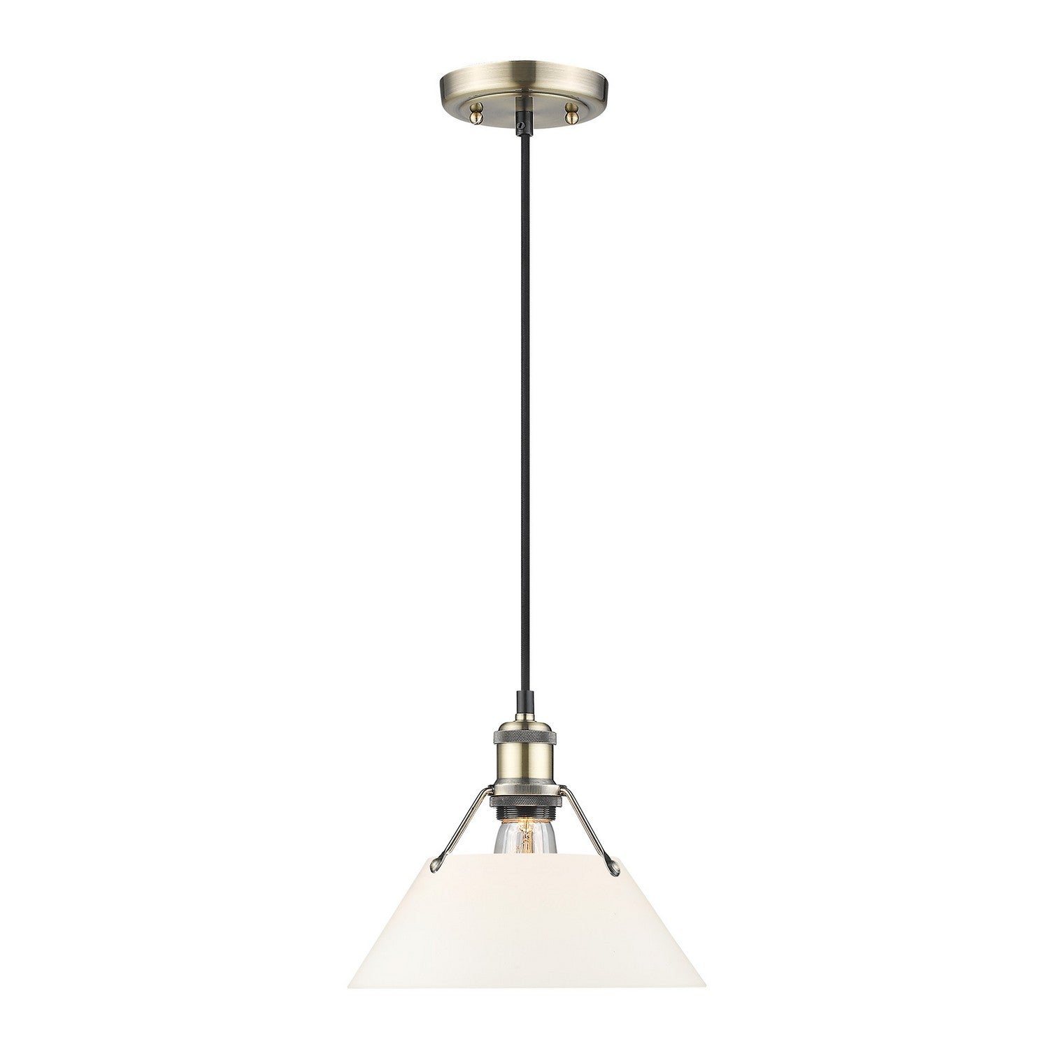 Golden - 3306-M AB-OP - One Light Pendant - Orwell - Aged Brass