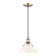 Golden - 3306-M AB-OP - One Light Pendant - Orwell - Aged Brass