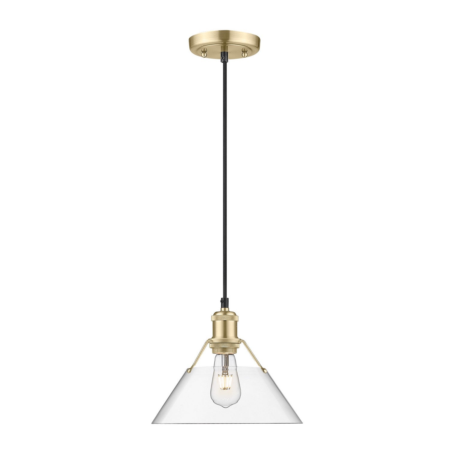 Golden - 3306-M BCB-CLR - One Light Pendant - Orwell - Brushed Champagne Brass