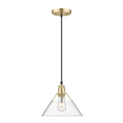 Golden - 3306-M BCB-CLR - One Light Pendant - Orwell - Brushed Champagne Brass