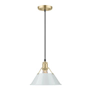 Golden - 3306-M BCB-DB - One Light Pendant - Orwell - Brushed Champagne Brass