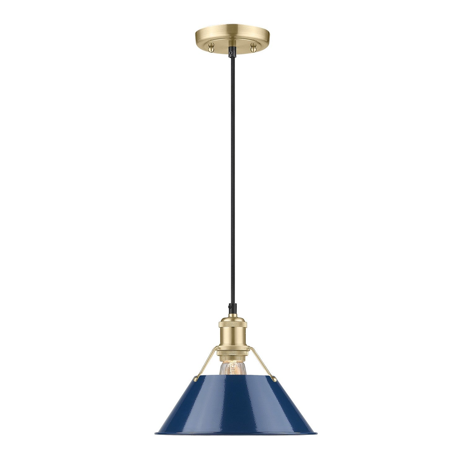 Golden - 3306-M BCB-NVY - One Light Pendant - Orwell - Brushed Champagne Brass