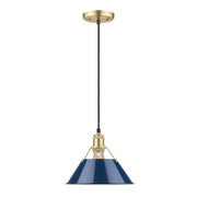 Golden - 3306-M BCB-NVY - One Light Pendant - Orwell - Brushed Champagne Brass