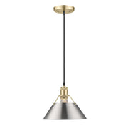 Golden - 3306-M BCB-PW - One Light Pendant - Orwell - Brushed Champagne Brass