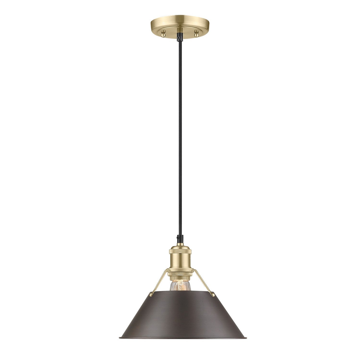Golden - 3306-M BCB-RBZ - One Light Pendant - Orwell - Brushed Champagne Brass