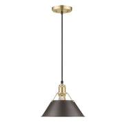 Golden - 3306-M BCB-RBZ - One Light Pendant - Orwell - Brushed Champagne Brass