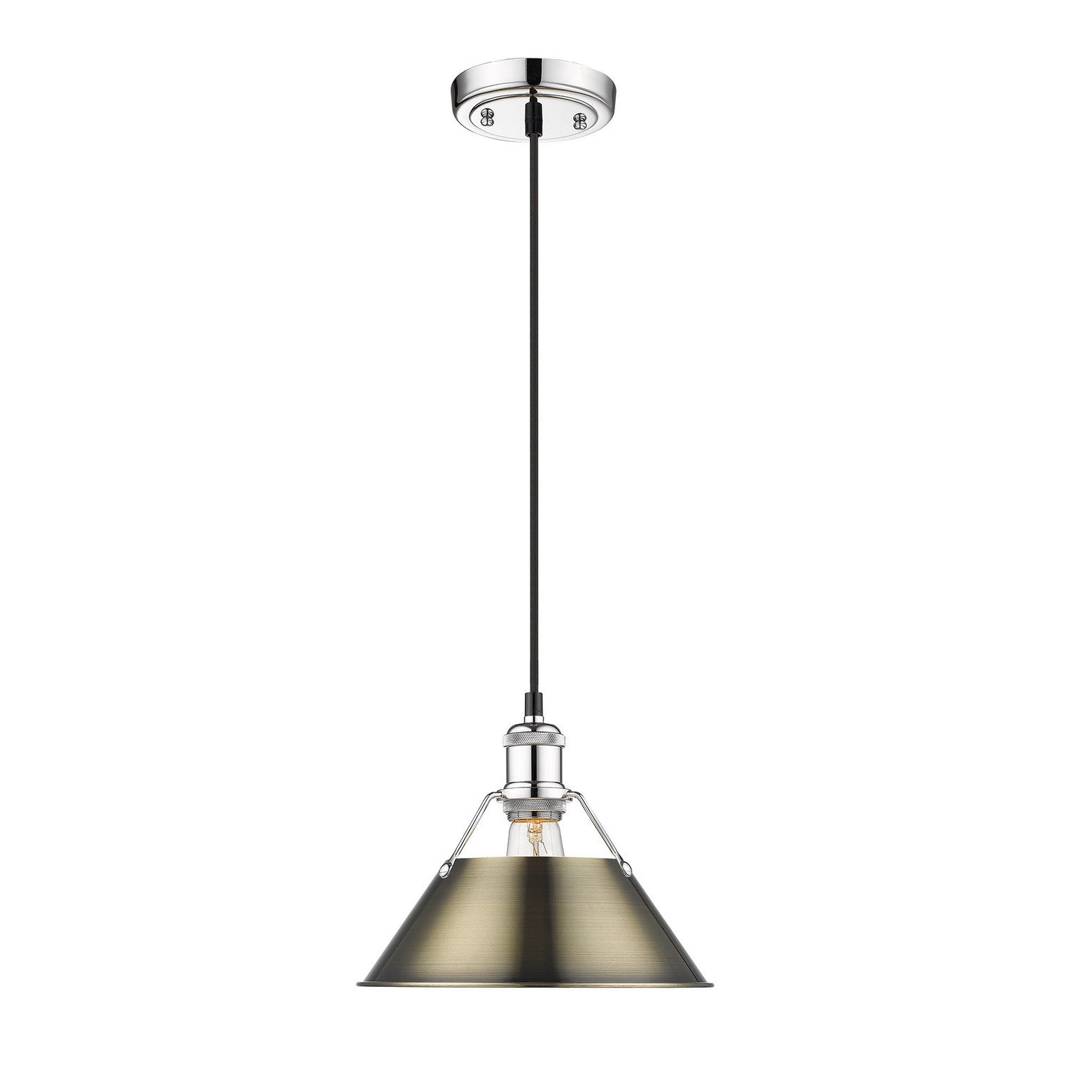 Golden - 3306-M CH-AB - One Light Pendant - Orwell - Chrome