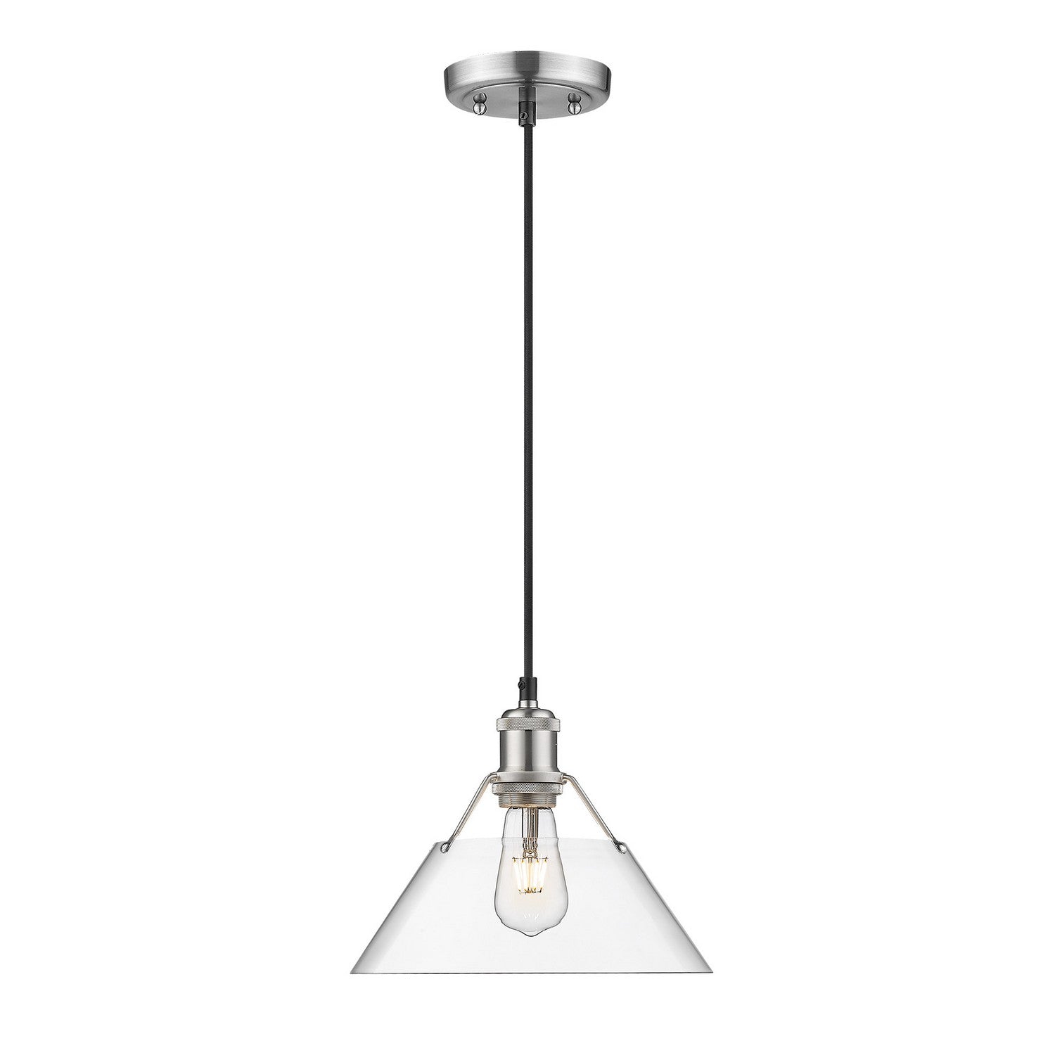 Golden - 3306-M PW-CLR - One Light Pendant - Orwell - Pewter