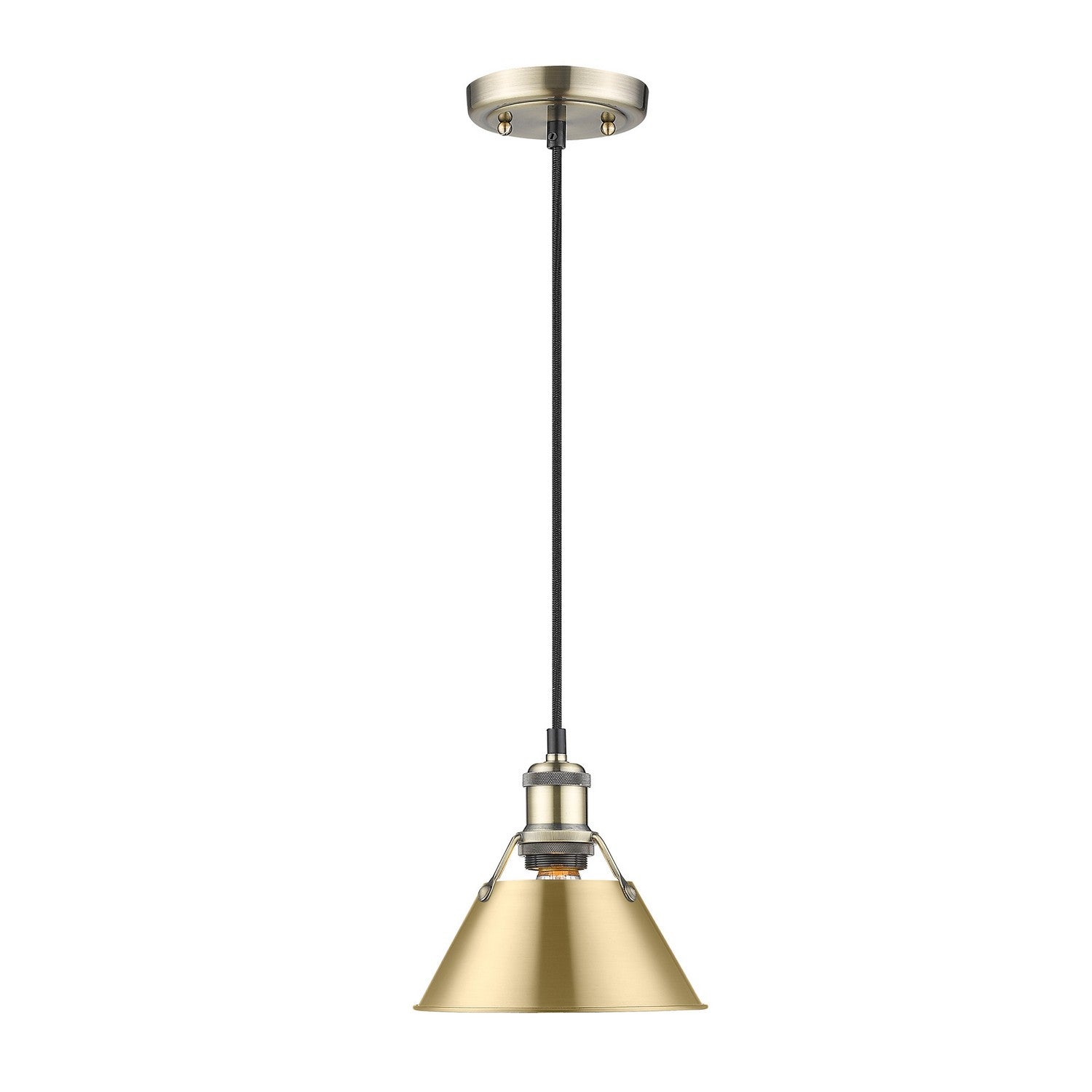 Golden - 3306-S AB-BCB - One Light Mini Pendant - Orwell - Aged Brass