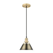 Golden - 3306-S BCB-AB - One Light Mini Pendant - Orwell - Brushed Champagne Brass