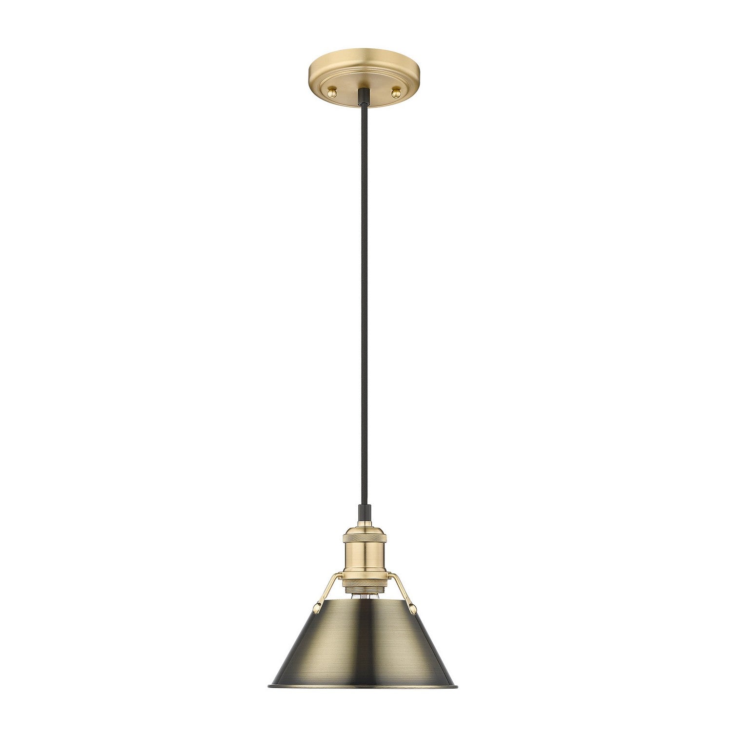 Golden - 3306-S BCB-AB - One Light Mini Pendant - Orwell - Brushed Champagne Brass