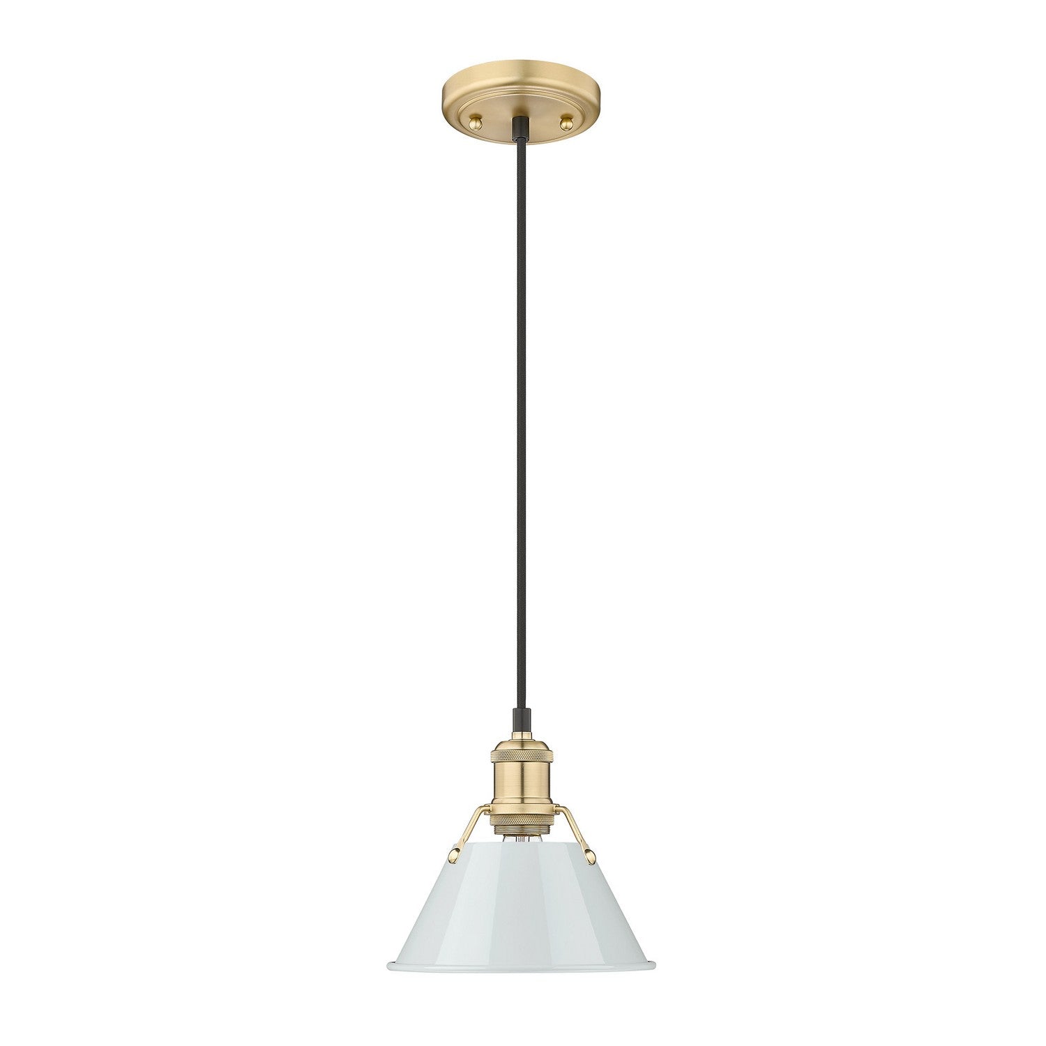 Golden - 3306-S BCB-DB - One Light Mini Pendant - Orwell - Brushed Champagne Brass