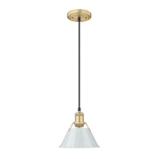 Golden - 3306-S BCB-DB - One Light Mini Pendant - Orwell - Brushed Champagne Brass